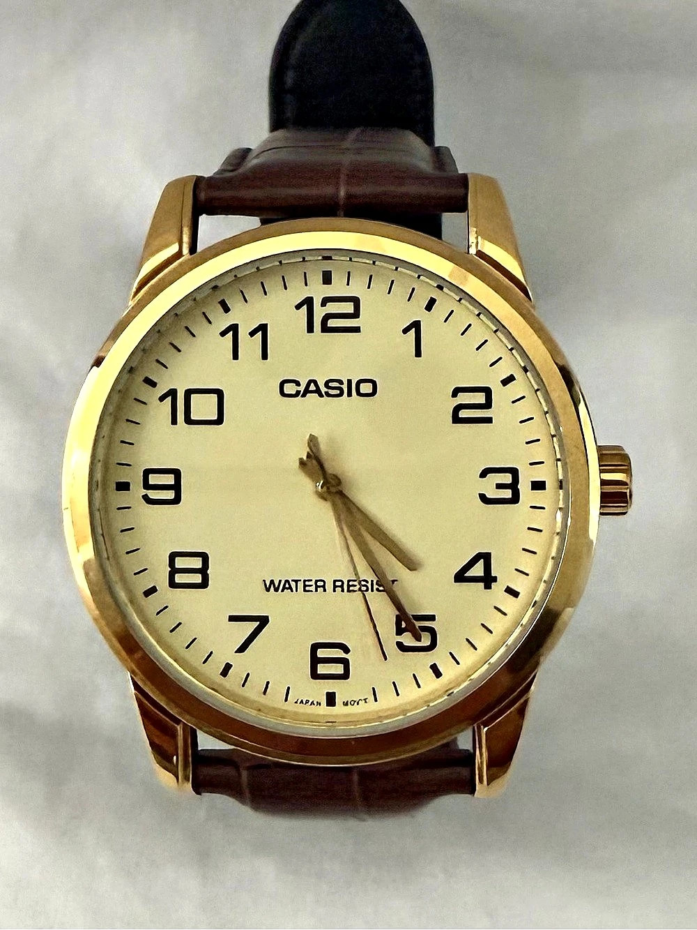 Casio Enticer MTP-V001GL-9B Brown & Gold Watch